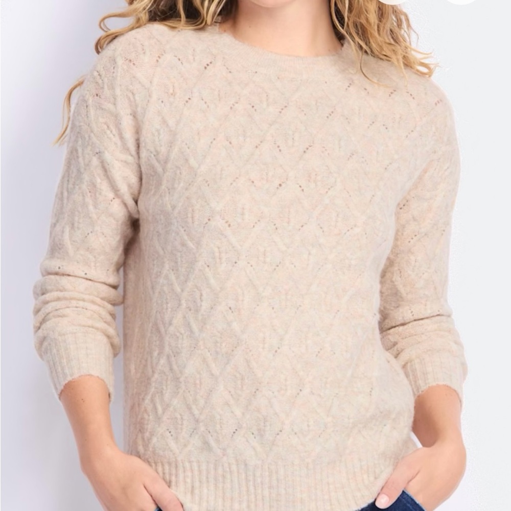 NWT Staccato Beige Cable Knit Sweater